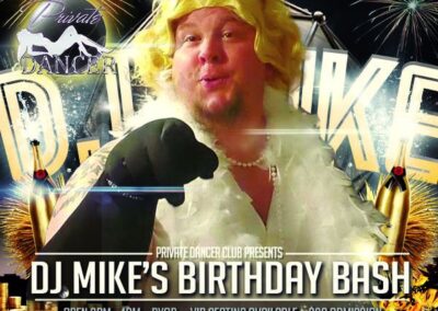 DJ Mike's Birthday Bash | Event Banner | Private Dancer Club