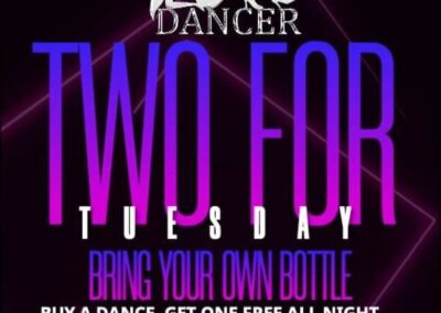 Two for Tuesday | Event Banner | Private Dancer Club